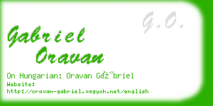gabriel oravan business card